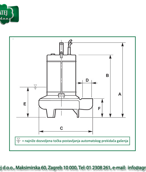 Rovatti potopna pumpa HS 40V/F-006M2G 5